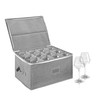 BOHEMIABY Wine Glass Storage Box Holds 12 - Stackable Hard