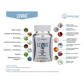 Levius, Vinagre De Manzana 30 Caps Sabor Sin Sabor