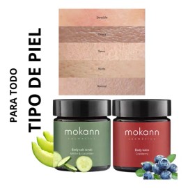 Kit Manteca Corporal Y Balsamo Hidratacion Profunda Mokann Arandano