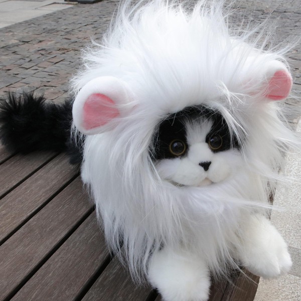 PenVinoo Lion Mane Wig for Cat,Dog and Cat Costume,Funny Pet