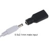 BYUTFA USB 2.0 A Female to DC 5.5x2.1mm Hollow Plug