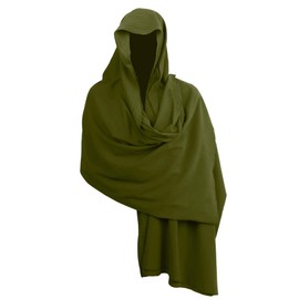 Mens Hooded Shawl Scarf Medieval Shaman Cloak Cowl Post Apocalypitc Cape Unisex Cosplay Costume(Army)