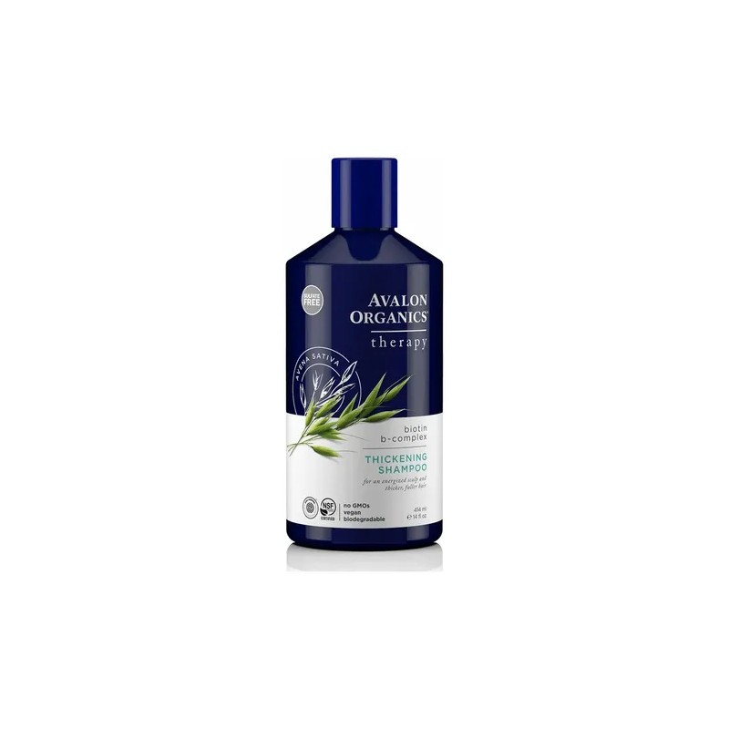 Avalon Organics Shampoo con complejo B de Biotina, 14 fl