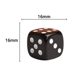 Dice, 0.6 inch (16 mm), Set of 10, Acrylic, Round Corners, Tabletop Games, Mahjong Supplies, Toys