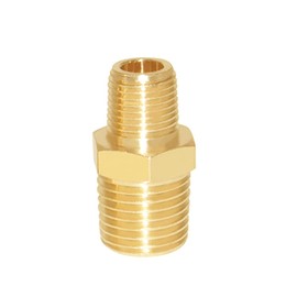 Joywayus 1/4" NPT Male × 1/8" NPT Male Brass Pipe Fitting Adapter