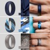 ThunderFit Silicone Wedding Rings for Men, 8 Rubber Engagement Bands