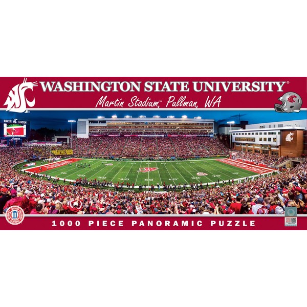 MasterPieces 1000 Piece Sports Jigsaw Puzzle - NCAA Washington State Cougars Center View Panoramic - 13"x39"
