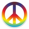 2 x 10cm Peace Vinyl Sticker Symbol Hippy Camper Van
