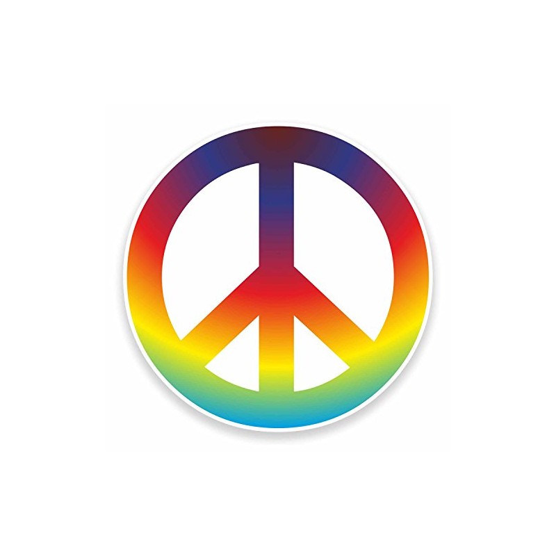 2 x 10cm Peace Vinyl Sticker Symbol Hippy Camper Van