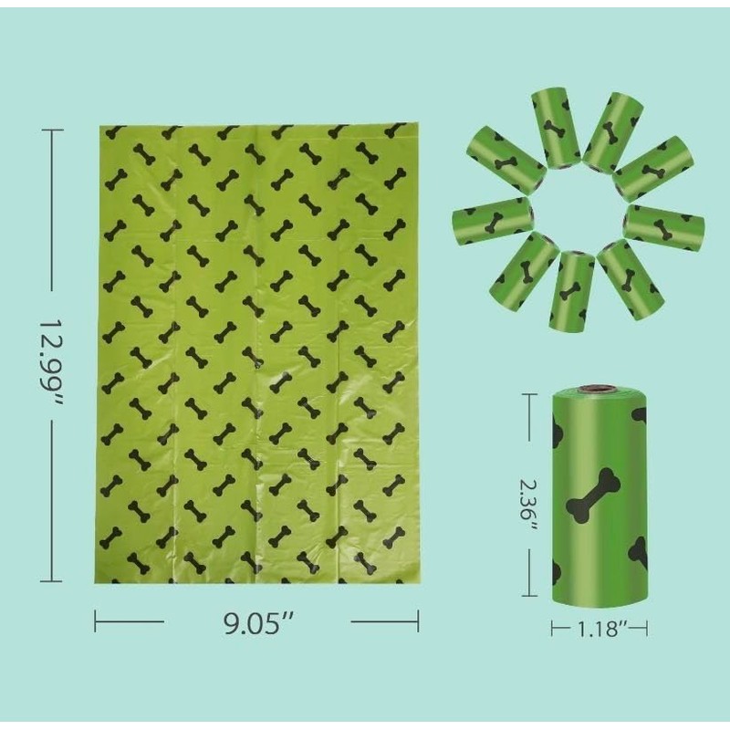 Dog Poo Bags, 100% Leak- Proof and Extra Thick Waste