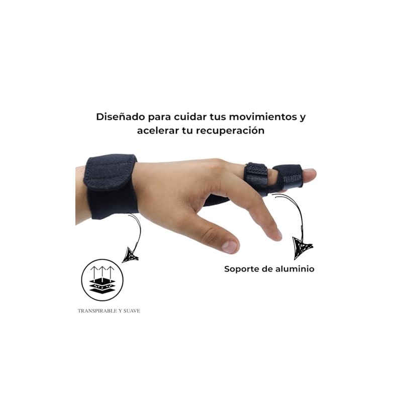 Férula Inmovilizadora para Pulgar y Dedos | Soporte Ortopédico Ajustable