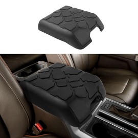 CheroCar Center Console Armrest Cover Compatible with 2015-2020 Ford F150 Rubber Cushion Middle Console Protective Cover Waterproof Arm Rest Box Pad Lid Cushion Interior Accessories