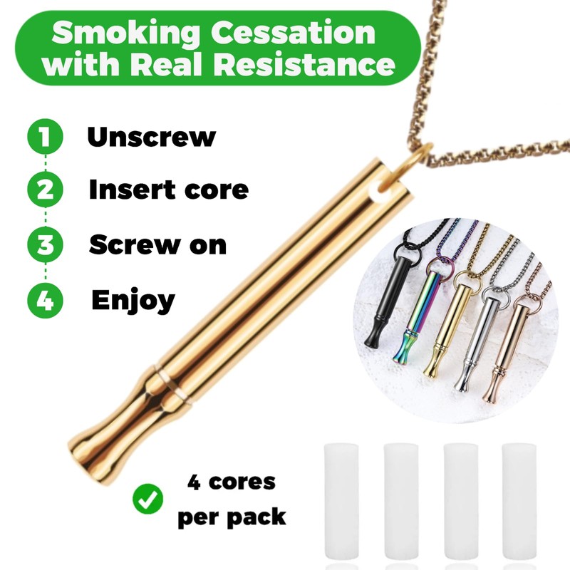 LAMKHOO Breathing Necklace to Quit Smoking and Vaping - Refillable  Essential Oil Diffuser, Fidget Necklace for Anxiety Relief, Smokeless  Inhaler with 4 Cotton Pods - ibspot.com