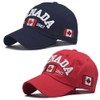 HAOJIANIAN 2 Pack Canada Baseball Cap,Canada Day Embroidered Maple Leaf