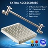 Nuodan High Pressure Rain Shower Head with 11'' Extension Arm