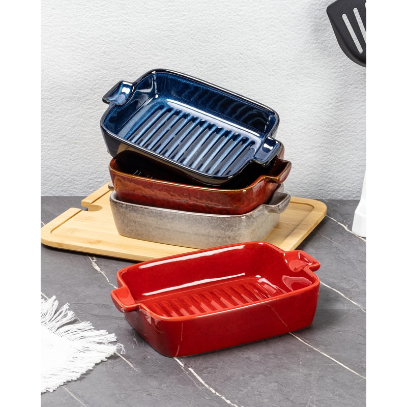 Small Baking Dishes for Oven, Individual Casserole Dishes, Ceramic Bakeware
