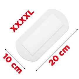 Leddy Living 3 PCS Sterile Sensitive 4XL Plasters – 10 x 20 cm – Breathable Post-Surgery, Protective for Sensitive Skin – High Thickness Hypoallergenic Post-Operative Absorbent Gauze