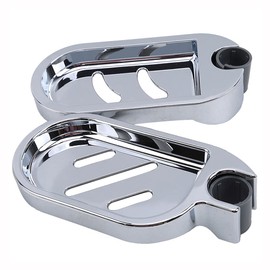 Adjustable Soap Holder, 2Pcs Soap Plate ABS Soap Dish Holder Clip-on Tray Rail Dish Bathroom Gadget for Home and Hotel