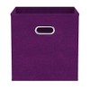 Zeller Storage Box, Microfiber, Purple, 28 x 28 x 28