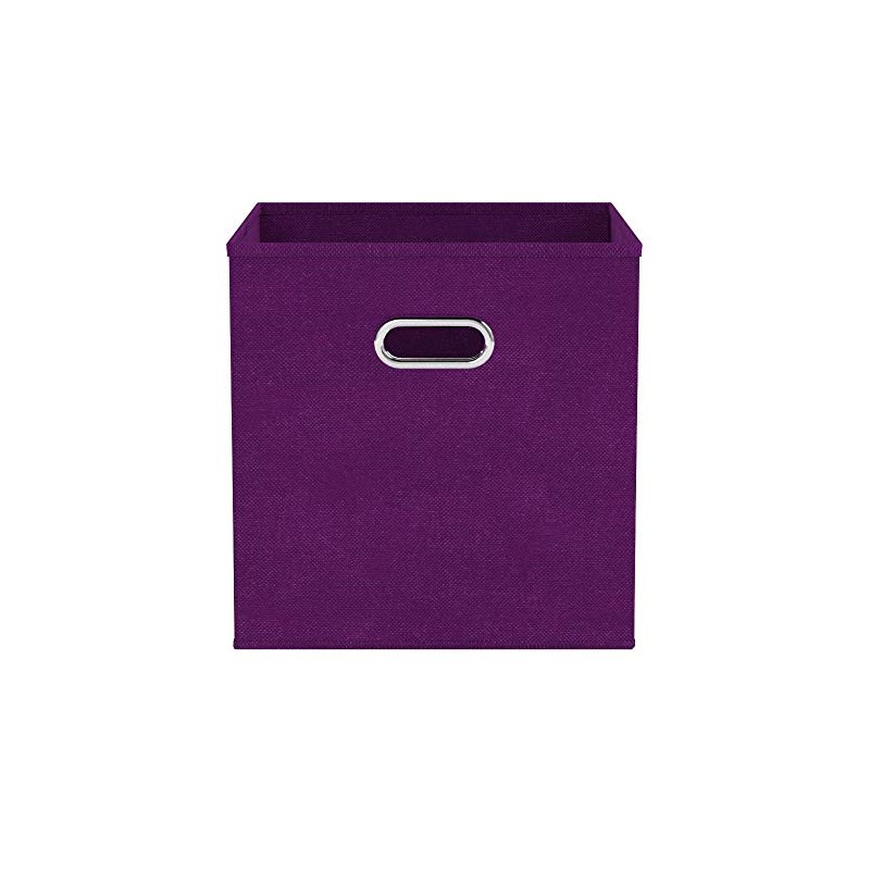 Zeller Storage Box, Microfiber, Purple, 28 x 28 x 28