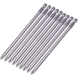 Yakamoz Hex Head Drill Set, 10pcs 1/4 Inch Hex Shank PH2 Long Magnetic Phillips Screwdriver Bit Set Quick Release Cross Head Screw Driver Bits | 5.9" Length