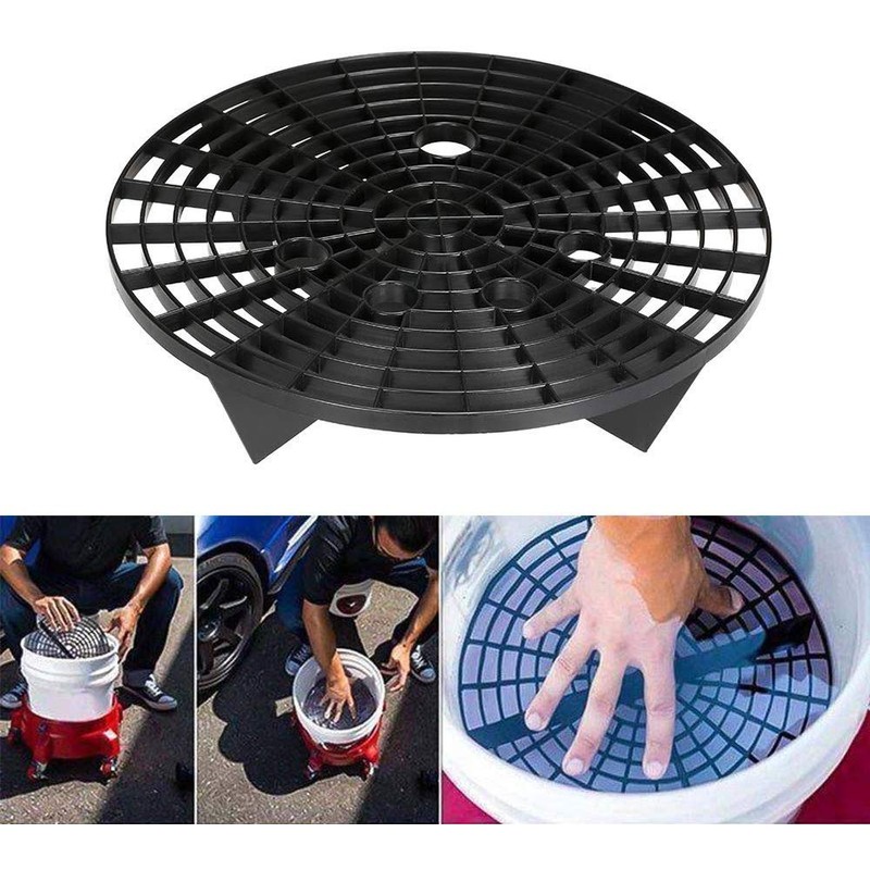 Auto-Plaza 2 Pack Car Wash Bucket Inserts - Black, Polypropylene,
