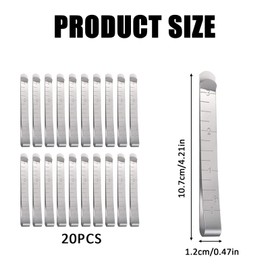 20 PCS Sewing Clips, Fabric Clips, Sewing Tools, Stainless Steel Hemming Clips 3 Inches Measurement Ruler Sewing, Supplies for Fabric Clips,Pinning and Marking Accessories