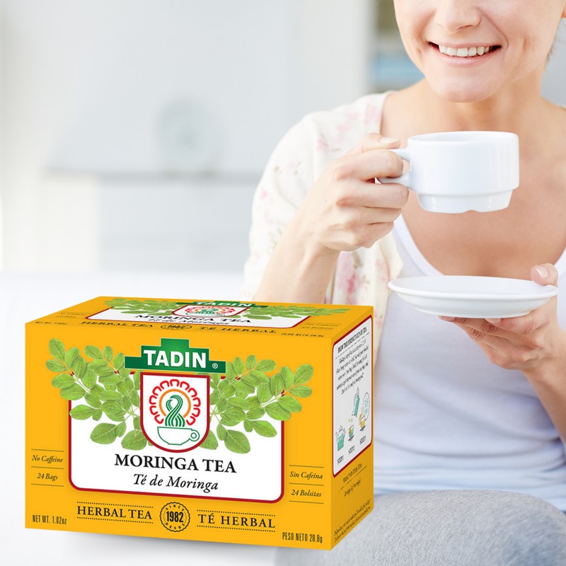 Tadin Moringa Tea, 24 Bags 1.02 oz, Herbal & Caffeine-Free