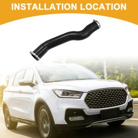 Partuto Turbo Hose Pipe Replacement No.31319716/AV616K863VB - for Volvo S40 V50 C30 Rubber Black - 1 Set