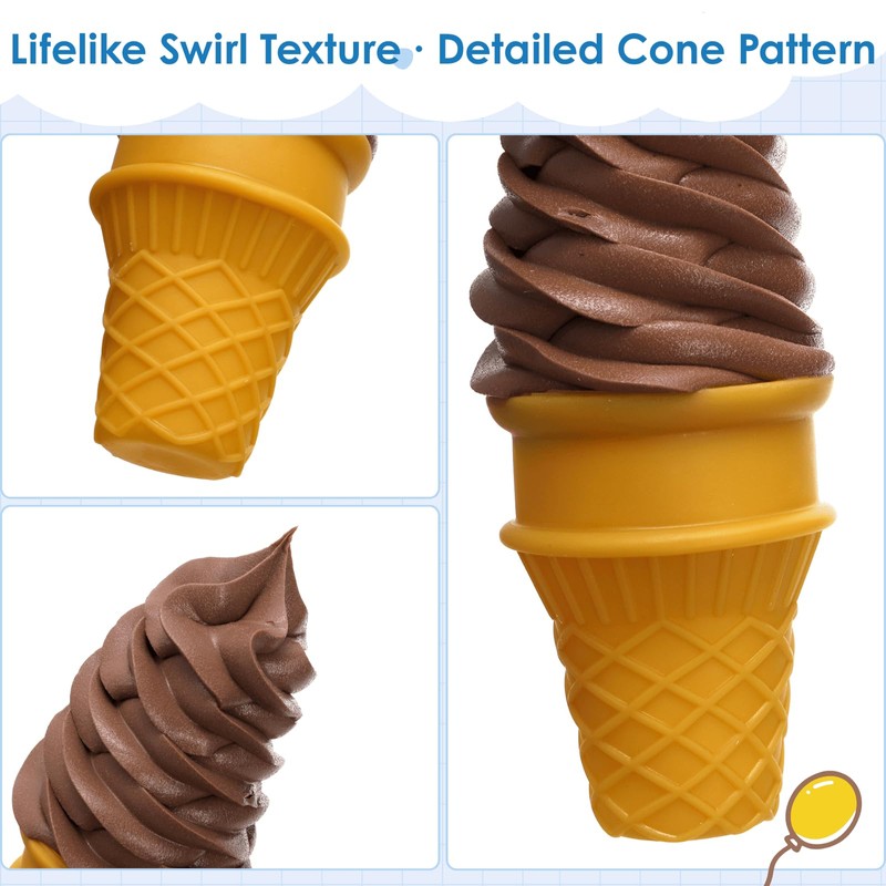 YOUEON 6 Pcs Artificial Ice Cream Cones, Simulated Ice Cream