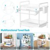 SPACEKEEPER Rolling Storage Cart, 4-Tier Bathroom Organizer Utility Cart Laundry