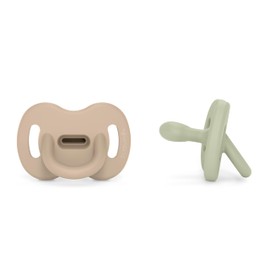 Suavinex, Schnuller aus Silikon 2er-Pack, für Babys 0-6 Monate, Schnuller mit physiologischem Sauger Sx Pro, Symmetrisch, Superweich und Flexibel, Einschlafschnuller, Colour Essence, Irish + Grün