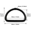 Seadiquiet Metal Black D Rings Buckle D-Rings 1.5 Inches Inside