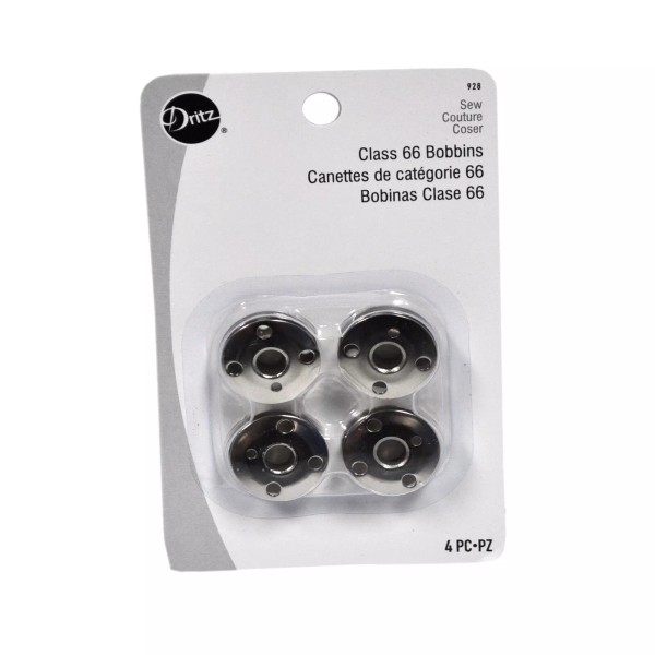 Dritz Metal Class 66 Bobbins 4 Count 928
