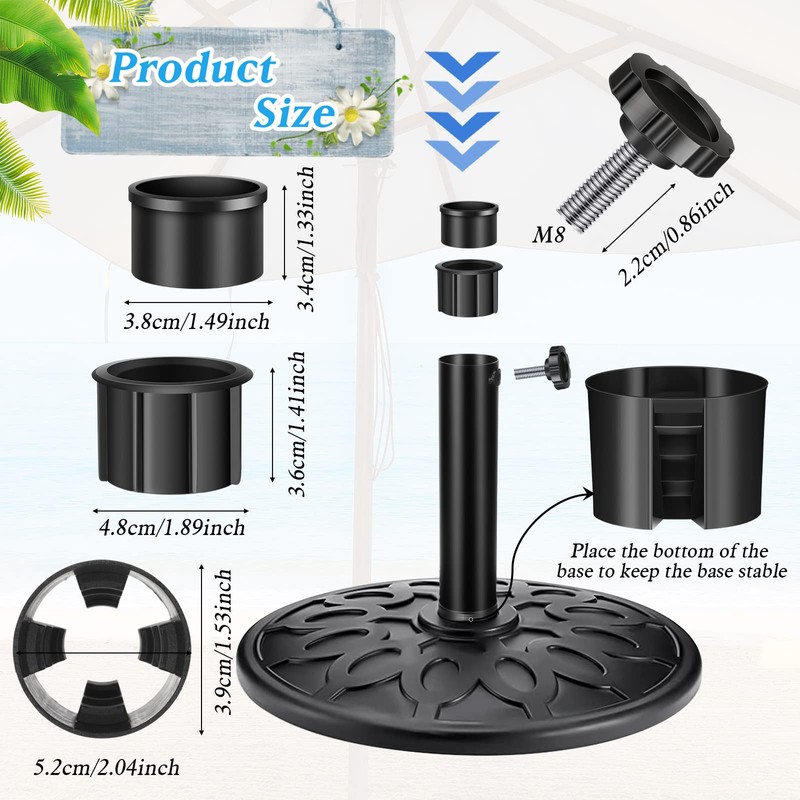 Parasol Base Replacement Screw 2 Pcs Garden Parasol Base Stand