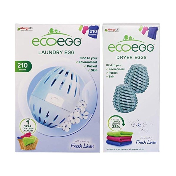 Ecoegg 210 Laundry & Dryer Egg Bundle Fresh Linen