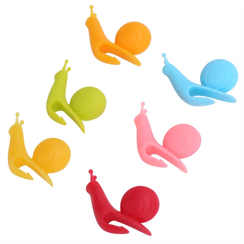 10Bag Snail Silicone Tea Maker Cup Edge Pendant Tea Bag