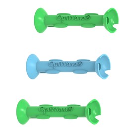 OptiWand 3 Pack Small Portable Soft Contact Lens Removal & Insertion Tools - Silicone Rubber Eye Lens Inserter & Remover Device with Pincher End & Finger Grips - Safe & Easy to Use, Travel Size 1.75"