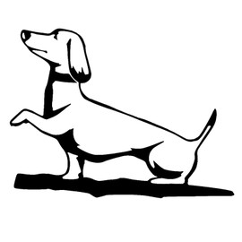 TONGNENGLIU Metal Garden Dog Statue Ornament Gift Metal Art Dog Silhouette Decoration Steel Dogs Statue Decorative Garden Stakes for Yard, Lawn, Patio, Pathway (Dachshund)