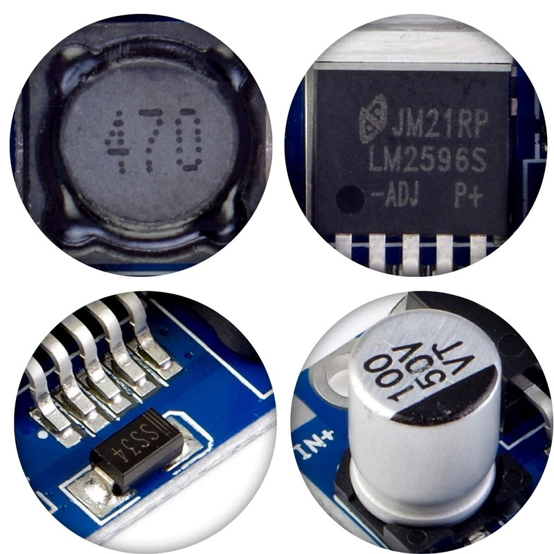 LAOMAO DC-DC Buck Converter DC 3.5-40V to 1.25-35V 3A Step