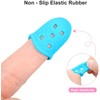 20 Pieces Rubber Fingers Tips Guard with 5 Sizes (S/M/L/XL/XXL)