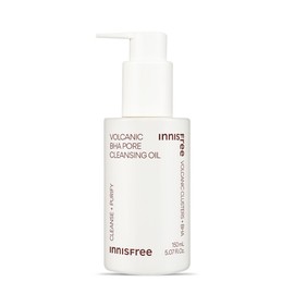Innisfree Volcanic Clay BHA Pore Cleansing Oil 150mL / Blackhead and Sebum Removal, Sebum Control, Sensitive Skin / 이니스프리 화산송이 바하 모공 클렌징 오일 150mL 블랙헤드 피지제거 피지관리 민감성