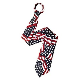 The Tie Co™ Printed Collection Wide Ties - Musical/USA/Novelty (19 - Stars & Stripes Repeat)
