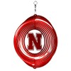 SWEN Products Nebraska Huskers Circle Swirly Metal Wind Spinner