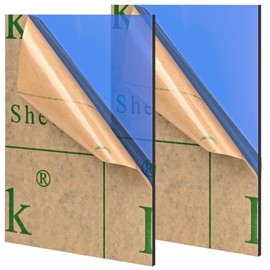 Lesnlok Blue Acrylic Sheets 1/8 inch Thick 3mm 2 Pack 12 x 16 Clear Blue Plexiglass Sheets,for Sign,Craft,Painting,Laser Cutting,DIY Display Projects… (12"x 16", Blue, 2)