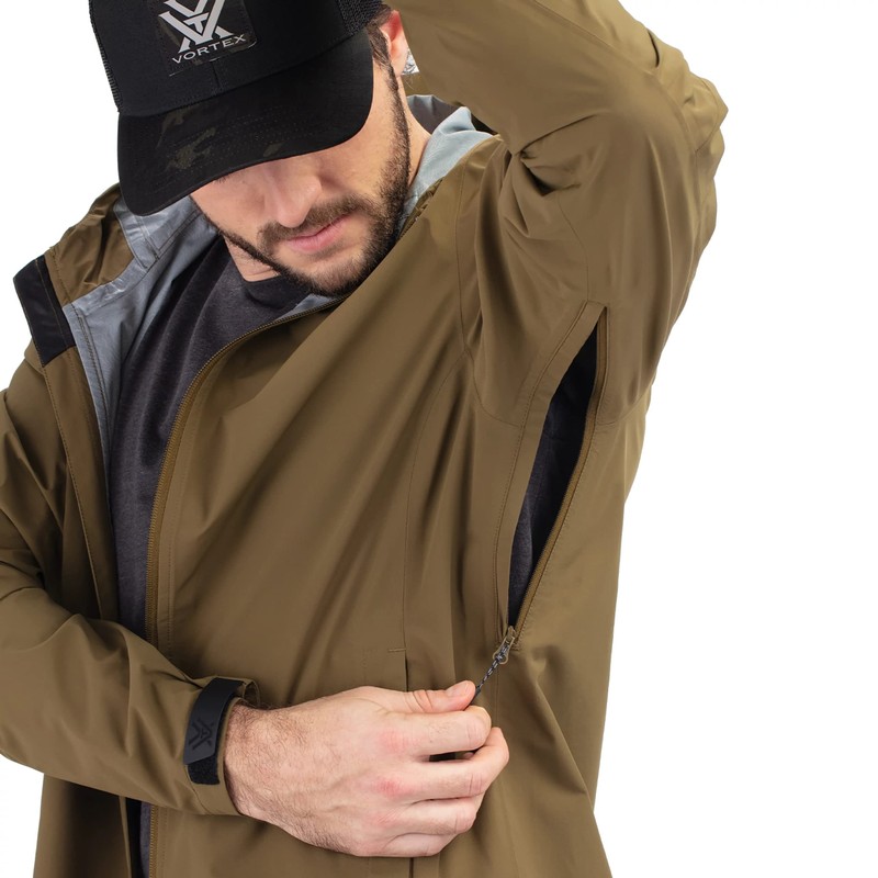 Vortex Optics Men's Cloud Shaker Rain Jackets (Military Olive, Medium)