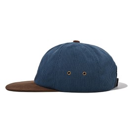 Clakllie Corduroy 6 Panel Hat Casual Flat Brim Baseball Caps Hats Vintage Flat Bill Sun Cap Hip Hop Hat Low Profile Trucker Hat Soft Top Unstructured Hat (Blue)