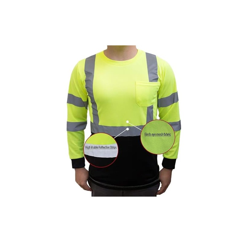 XIAKE RT003 Safety Shirts for Men Reflective High Visibility T