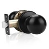 Probrico 12Pack Black Interior Door Handles Round Ball Passage Door