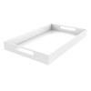 Vale Arbor White Acrylic Serving Tray for Vanity, Bathroom, Ottoman,